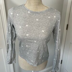 girls Old Navy gray long sleeve top size large 10/12